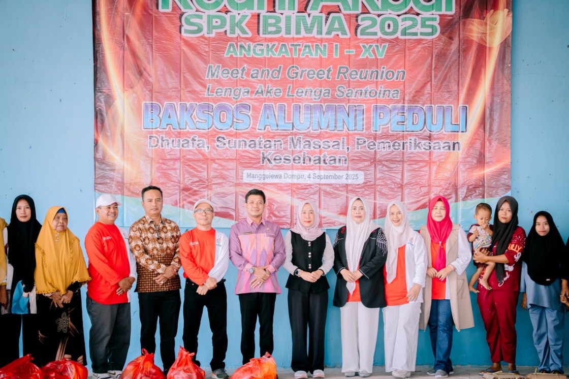 Bupati Dompu Hadiri Bakti Sosial Reuni Akbar SPK Bima Angkatan I-XV