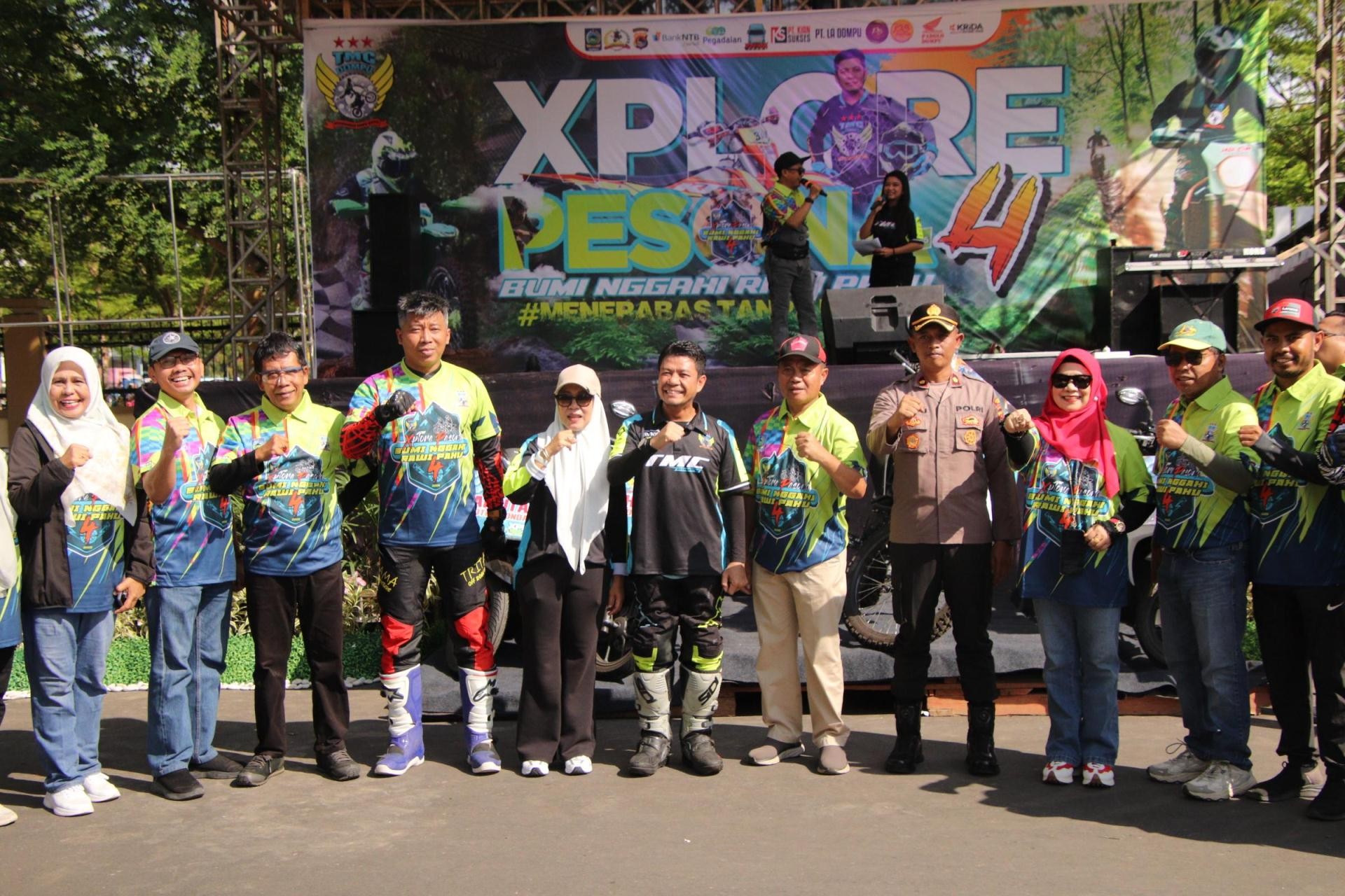 Ketua TP. PKK, Support Bupati Dompu di Acara Trail Adventure Bertajuk Eksplore Bumi Nggahi Rawi Pahu