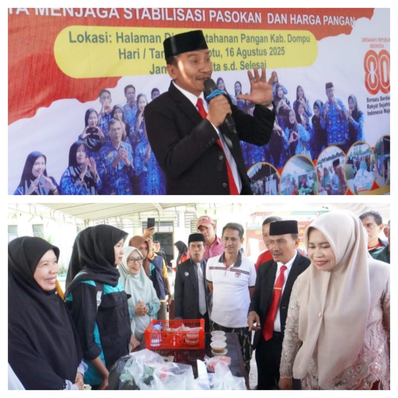 Ketua GOW Dampingi Wabup Dompu Hadiri Acara Gerakan Pangan Murah