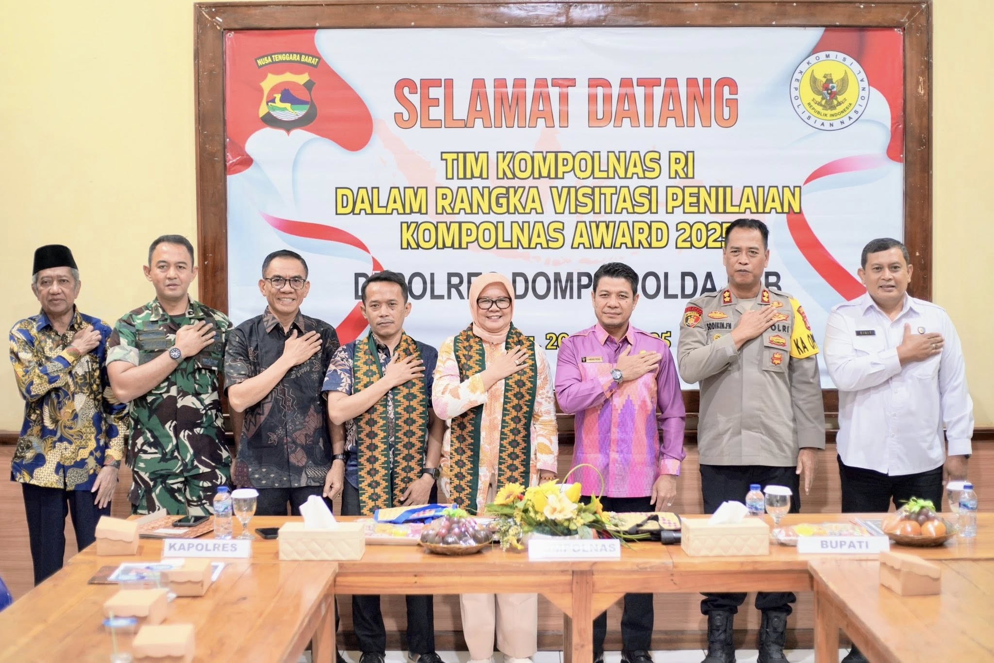 Vitasi Kompolnas di Polres Dompu, Bupati : Sinergitas Polri dan Pemda Kunci Suksesnya Pembangunan