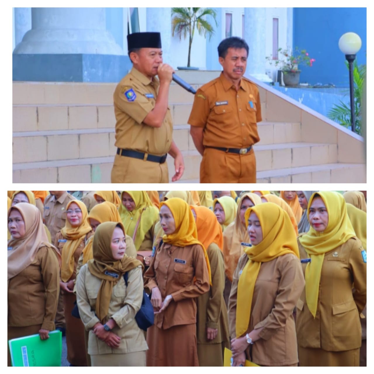 Pasca Cuti Bersama Bupati Dompu Sidak di Dikes, Sekda Pimpin Apel  Pagi Lingkup Setda