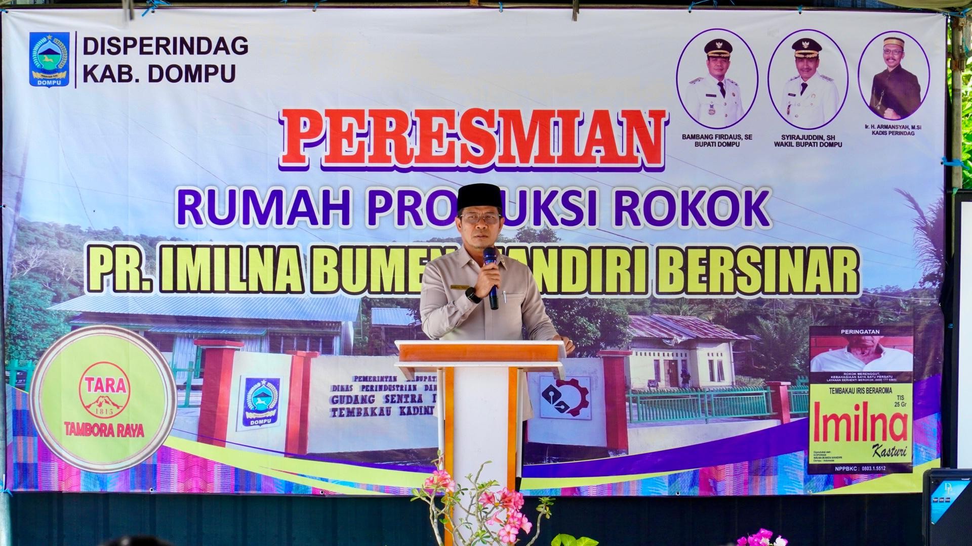 Resmikan Rumah Produksi Rokok, Bupati Dompu: Nilai Tambah Produk Lokal Meningkat