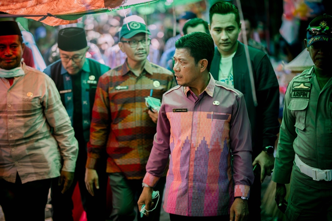 Bupati Dompu Beserta Sejumlah Pimpinan Perangkat Daerah Tinjau Pasar Soriutu