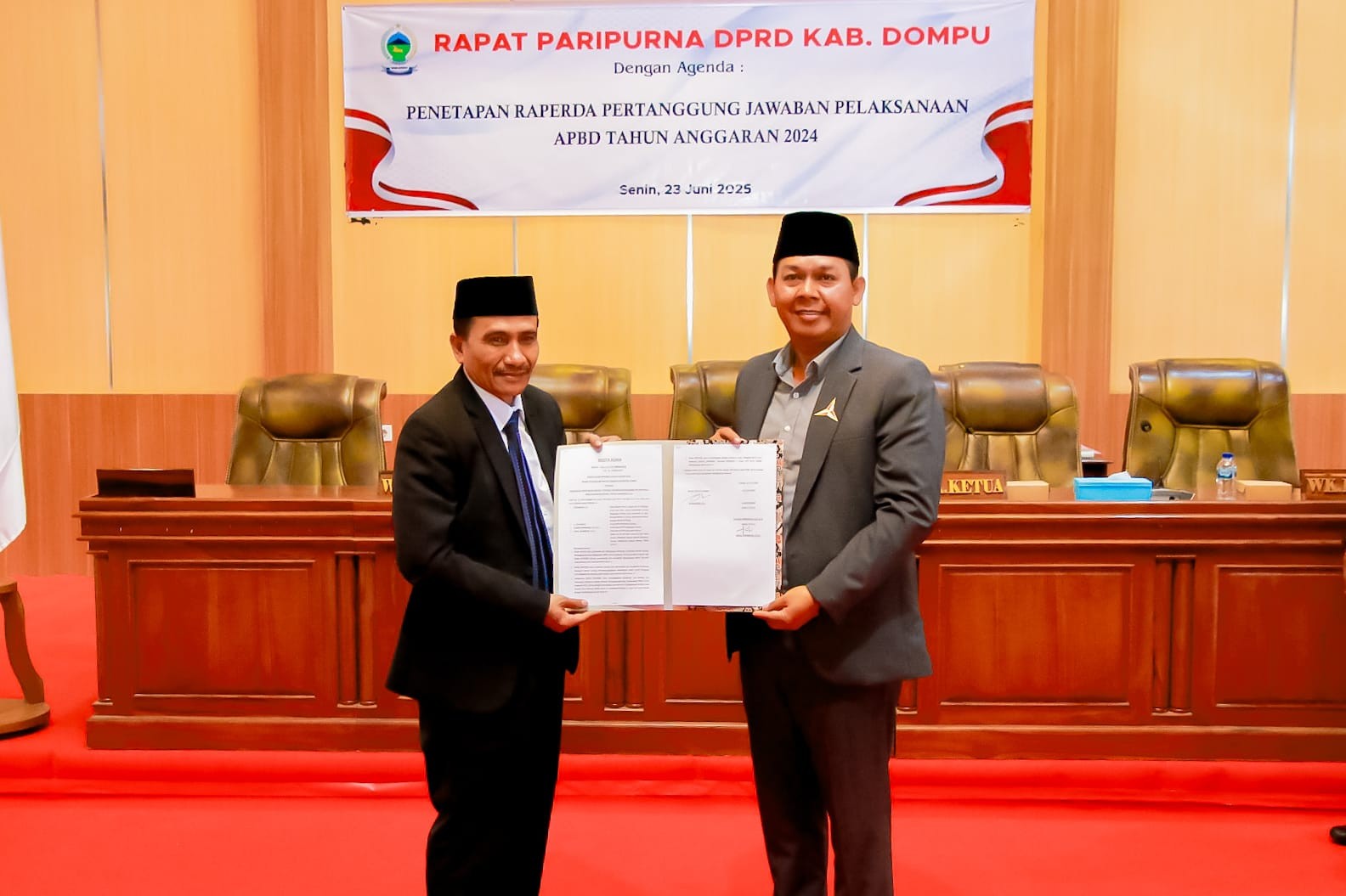 Penetapatan Raperda Pertanggungjawaban  APBD Kabupaten Dompu Tahun 2024, ini yang disampaikan Wabup