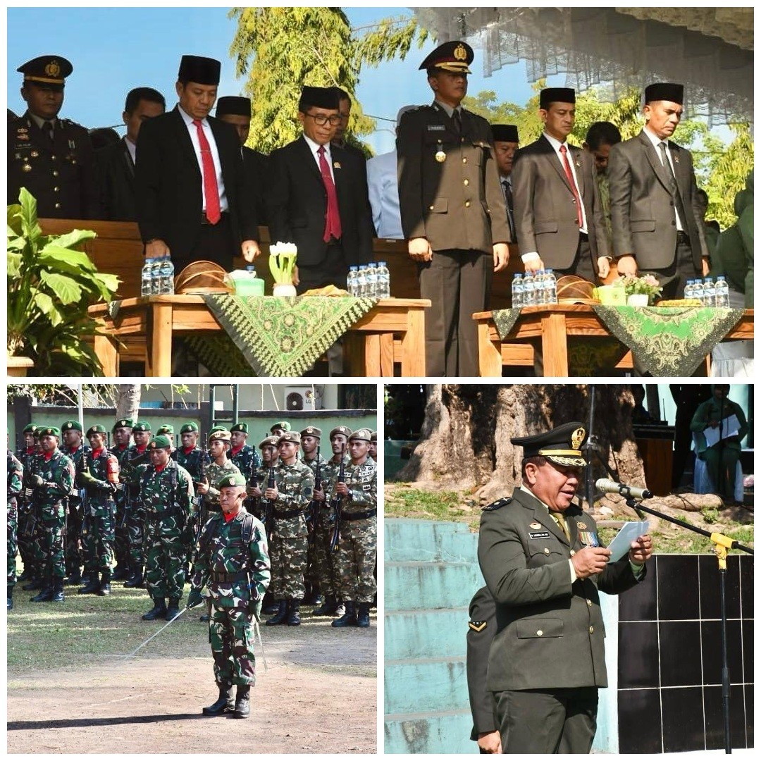  Bupati Dompu Hadiri  Upacara HUT TNI Ke-80 Tingkat Kabupaten Dompu 
