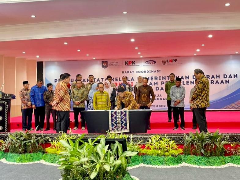 Perkuat Integritas Tata Kelola Pemerintahan,Bupati  dan Wabup Dompu  Hadiri Rakor Pencegahan Korupsi