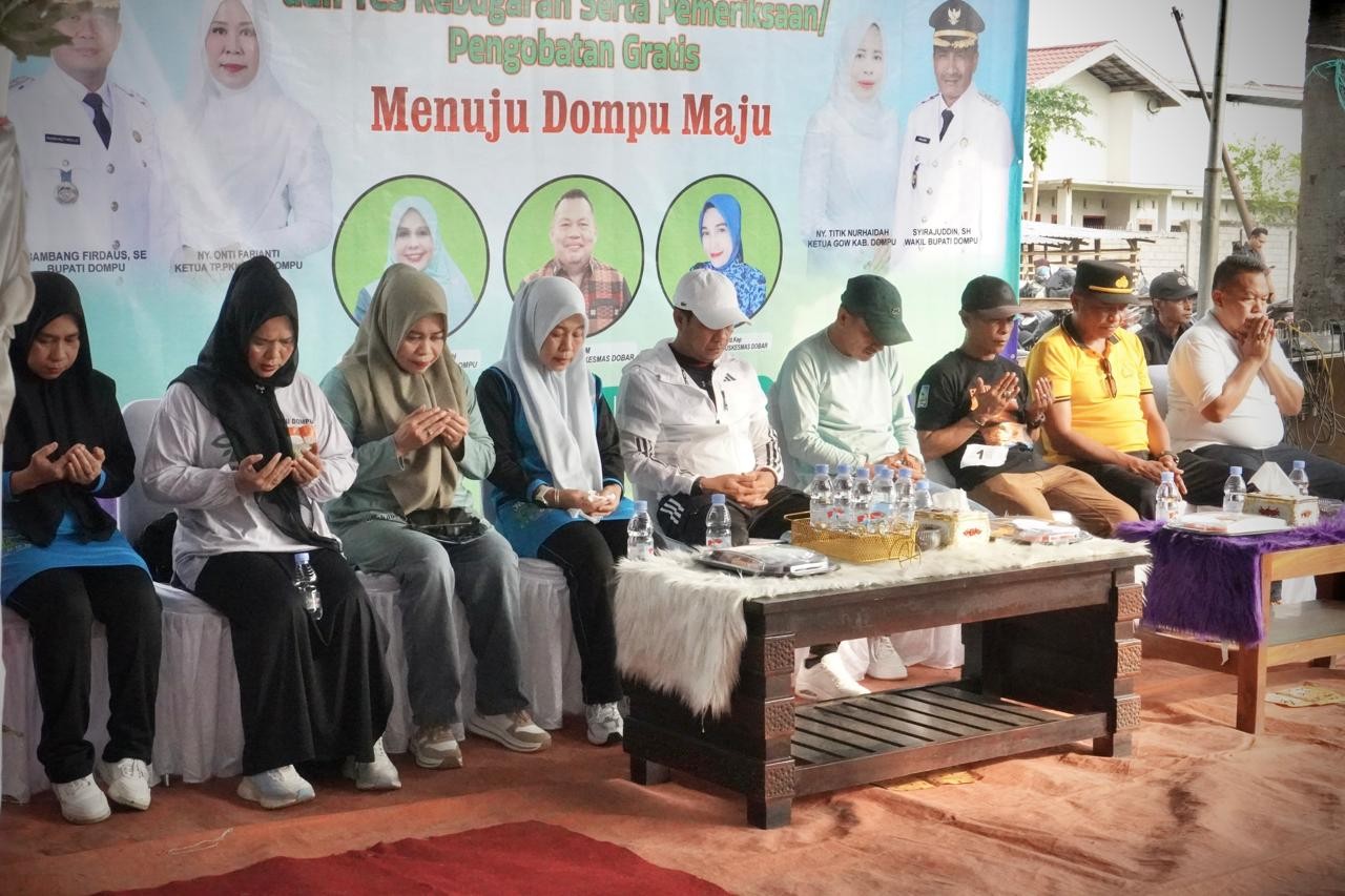 Ketua TP. PKK dan Ketua GOW Dampingi Bupati dan Wabup Dompu Lounching GP2SBP di Kec. Woja