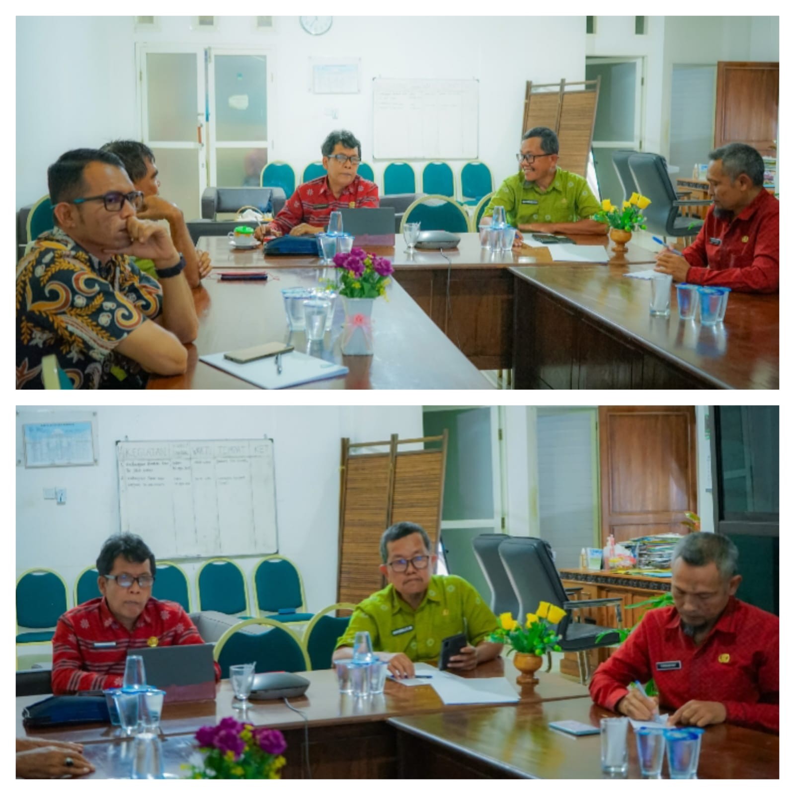 Wakili Bupati  Dompu, Plt. Asisten Pemkesra Hadiri Rakor GPM Secara Daring