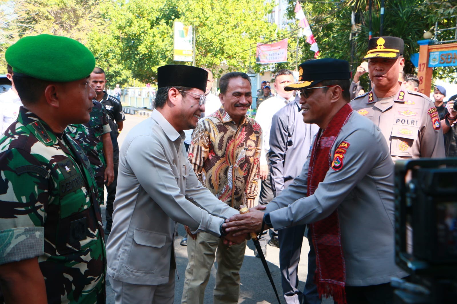 Bupati, Wabup Bersama Forkompimda Sambut Kunker Kapolda NTB di Mapolres Dompu
