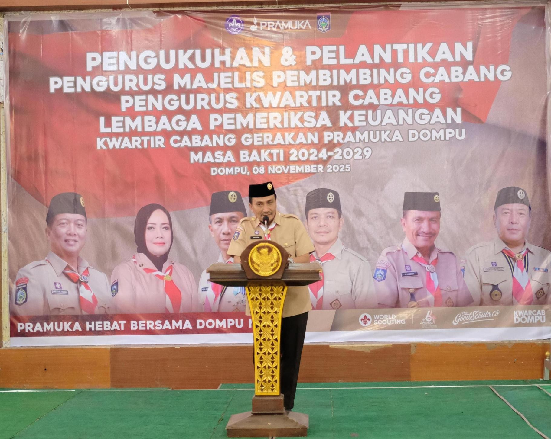 Lantik Kwarcab Pramuka, Wabup Dompu: Pemuda Berkarakter dan Berintegritas Dibutuhkan Bangsa 