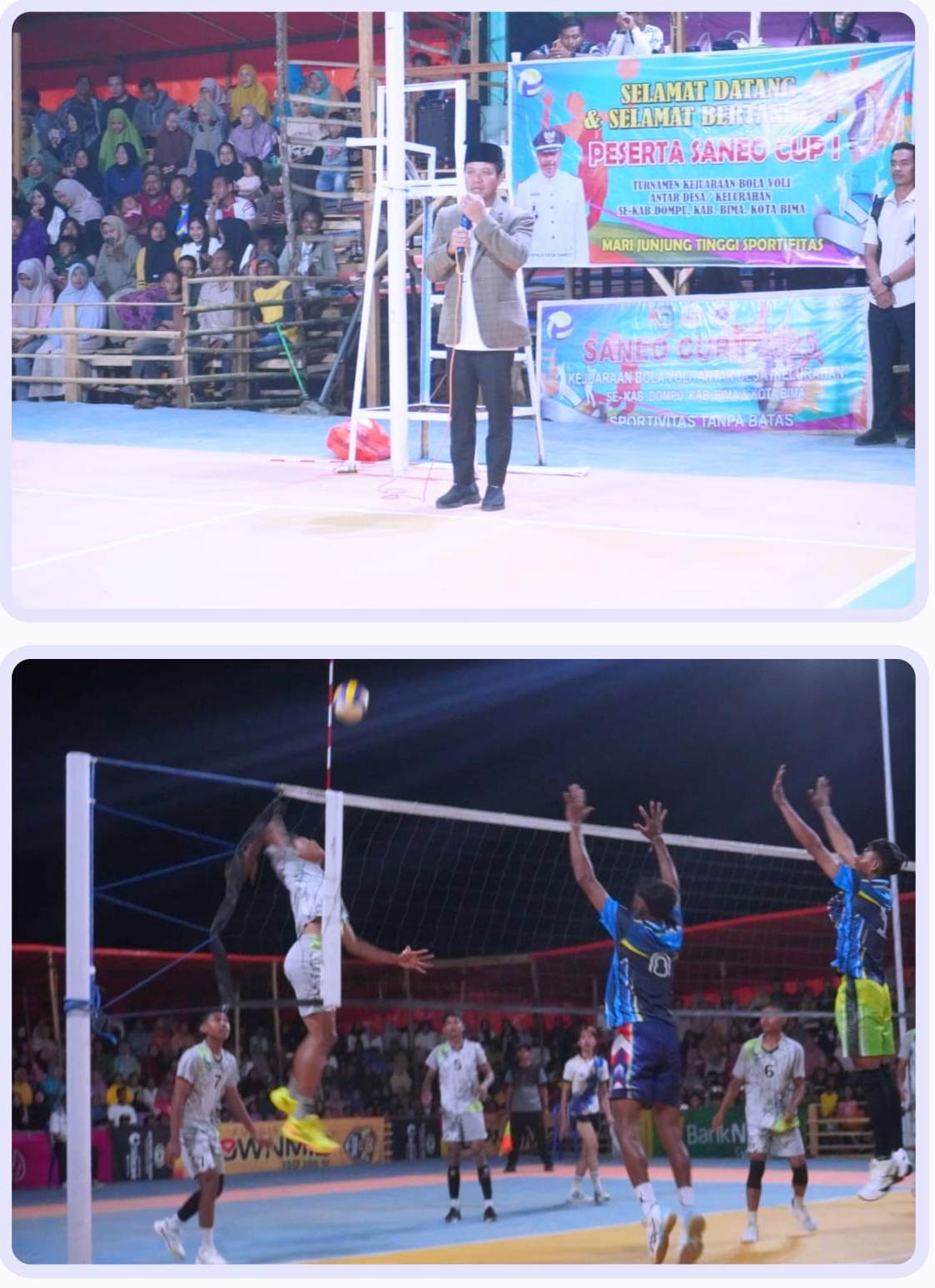 Turnamen Volly Ball Saneo Cup I, Bupati Dompu ajak Pemain Junjung Tinggi Sportivitas