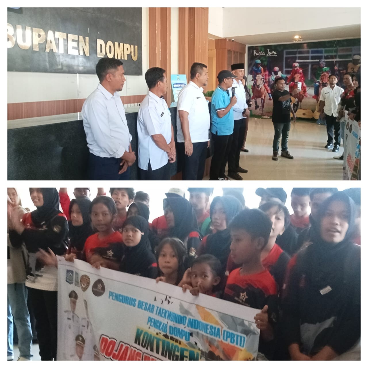 Plt. Asisten III Setda Didampingi Ketua KONI Dompu Lepas Atlet Taekwondo